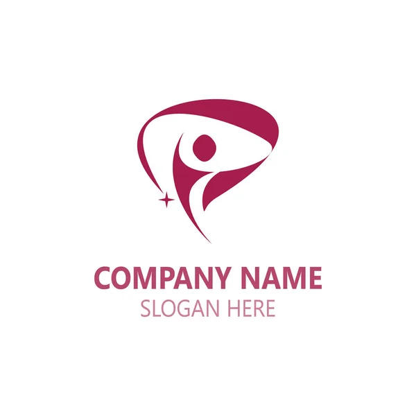 People Success Logo Image Design Business Template Vector — Vetor de Stock
