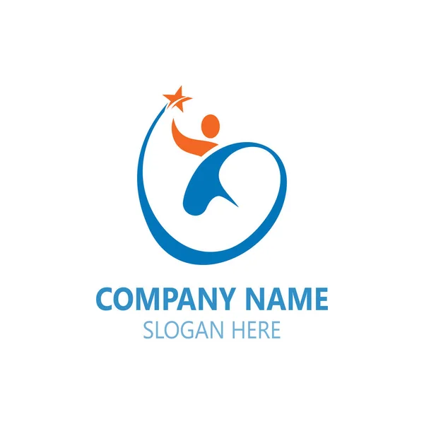 People Success Logo Image Design Business Template Vector — Stock Vector