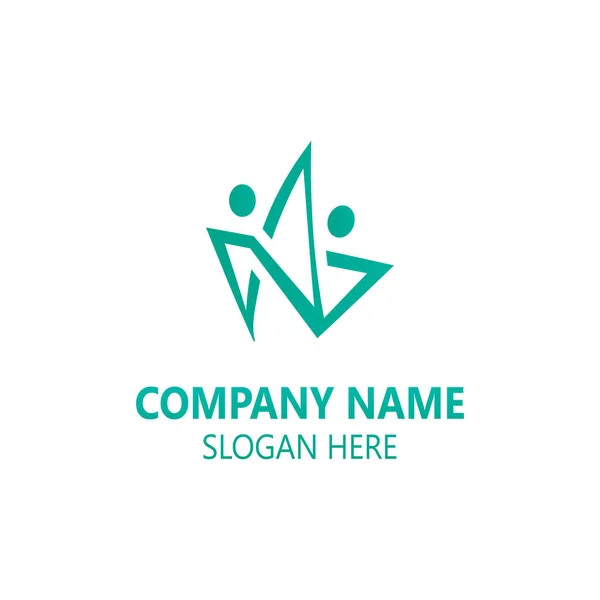Projekt Logo People Star Kombinacja Wektor Szablonu — Wektor stockowy