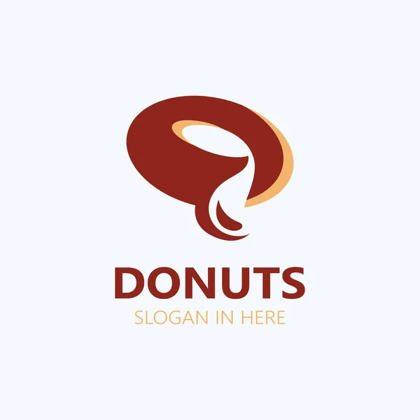 Donut Logo Image Bakery Food Design Theme Business Template — 图库矢量图片