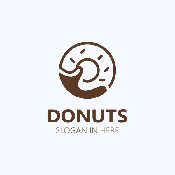 Donut Logo Image Bakery Food Design Theme Business Template — 图库矢量图片