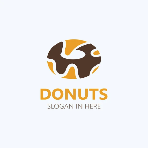 Donut Logo Image Bakery Food Design Theme Business Template — 图库矢量图片