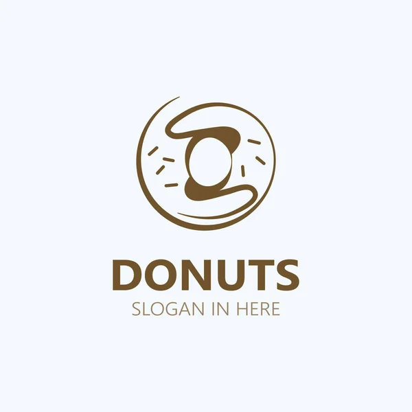 Donut Logo Image Bakery Food Design Theme Business Template — Archivo Imágenes Vectoriales