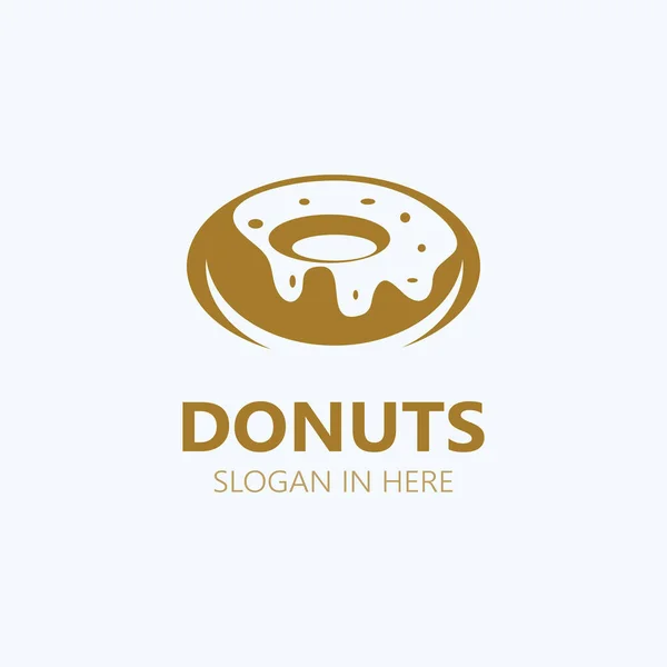 Donut Logo Imagen Panadería Diseño Alimentos Tema Plantilla Negocio Ilustración de stock