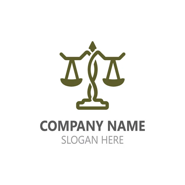 Justice Law Logo Icon Template Creative Law Firm Illustration — Vector de stock