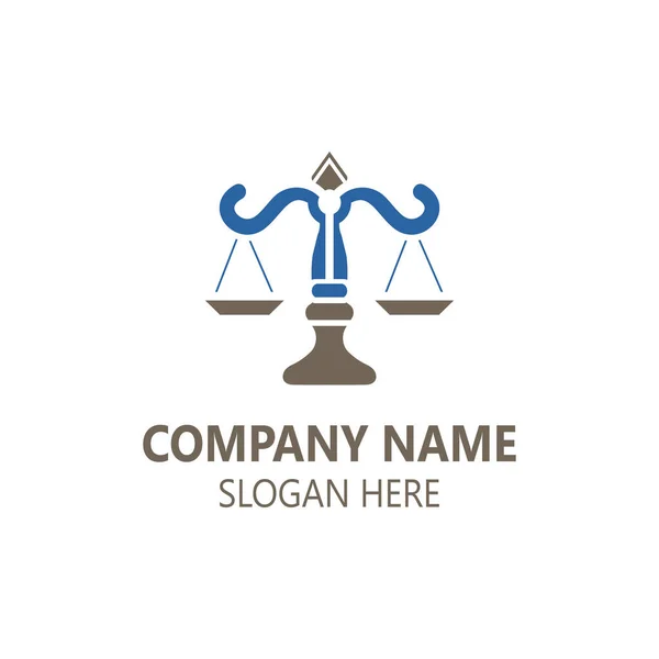 Justice Law Logo Icon Template Creative Law Firm Illustration — Archivo Imágenes Vectoriales