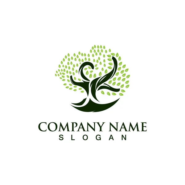 Tree Logo Nature Design Image Tree Ecology Element Vector — Stok Vektör