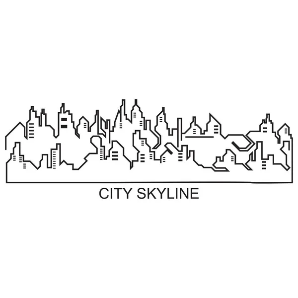 Város Sziluett Skyline Illusztráció Design Városkép Panoráma Épület Vektor — Stock Vector