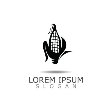Mısır Logosu tasarımı, tema, tarım şablonu doğa çizimi 