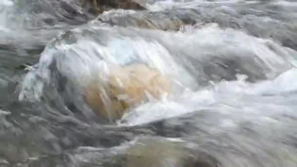 Flujo Del Río Través Las Costas Rocosas — Vídeo de stock