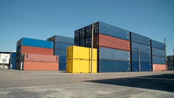 Crane Lifting Container Yard — Stock Photo, Image