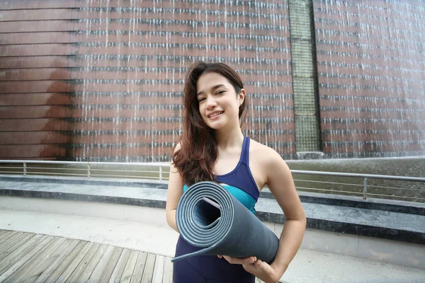 Young Sporty Attractive Woman Practicing Yoga Doing Yoga Exercise Beautiful —  Fotos de Stock