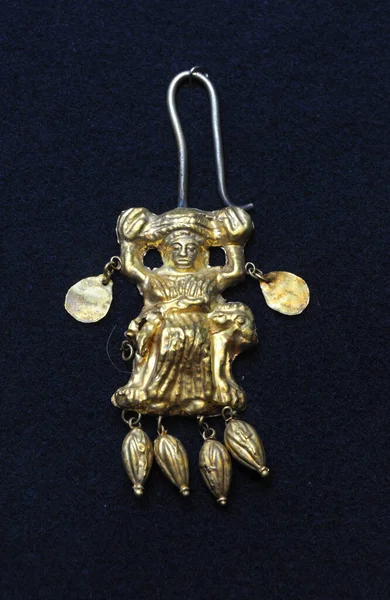 Scythian Gold Vrouw Ornament Collectie Van National Hystory Museum Tentoonstelling — Stockfoto