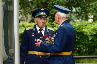 Zafer Günü kutlamalarında Büyük Vatanseverlik Savaşı gazileri. 9 Mayıs 2019. Kiev, Ukrayna