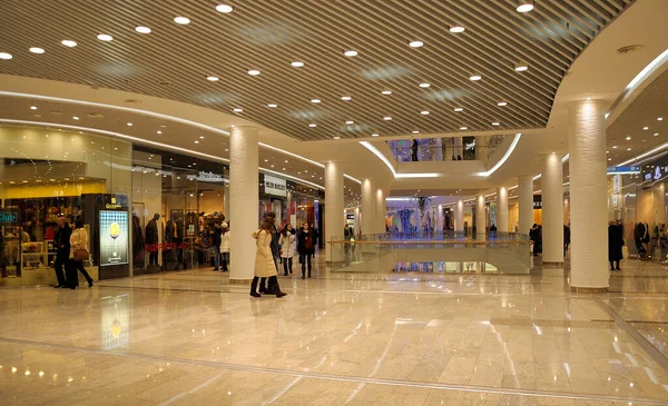 Interior Hall Shopping Entertainment Center Ocean Plaza Visitors Buyers Walking — Stok fotoğraf