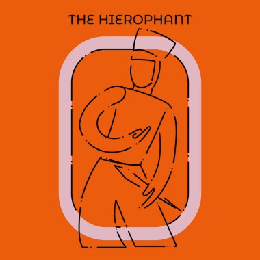 Tarot Kartı Hiyerophant Tarot Güvertesi Kart Oynama Minimalist Taro Resimleri 