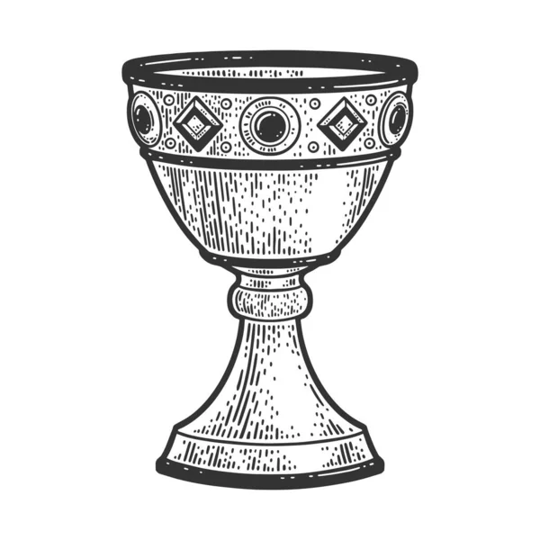 Precious antique goblet sketch vector illustration — 图库矢量图片