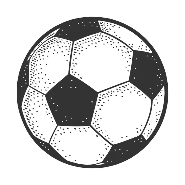 Soccer ball sketch raster illustration — Stock Photo, Image