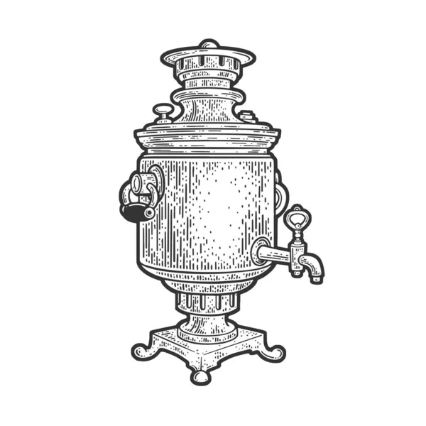 Samovar sketch vector illustration — стоковый вектор