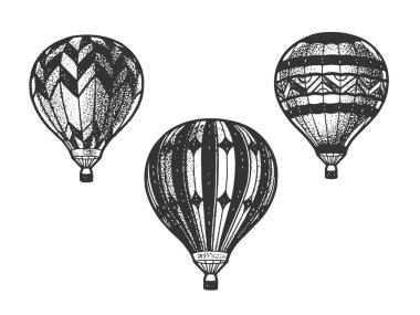 Balon havacılık aerostat çizim vektörü