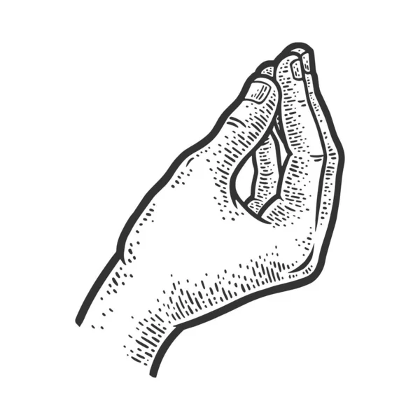 Bellissimo ruční gesto skica vektorové ilustrace — Stockový vektor