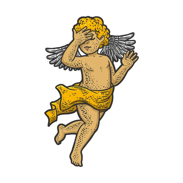 Векторний ескіз жестів ангела — стоковий вектор