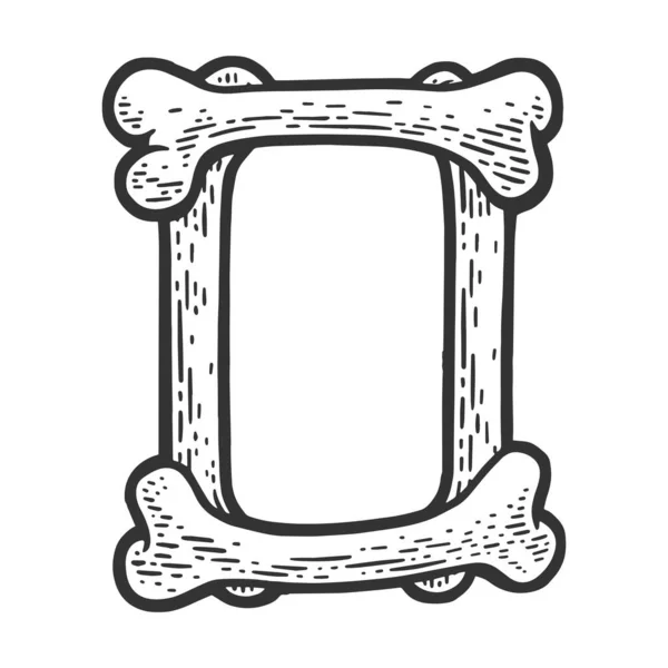 Číslice Obrázek Kresby Kostí Vektorové Ilustrace Písmo Kostí Nálepka Tričko — Stockový vektor