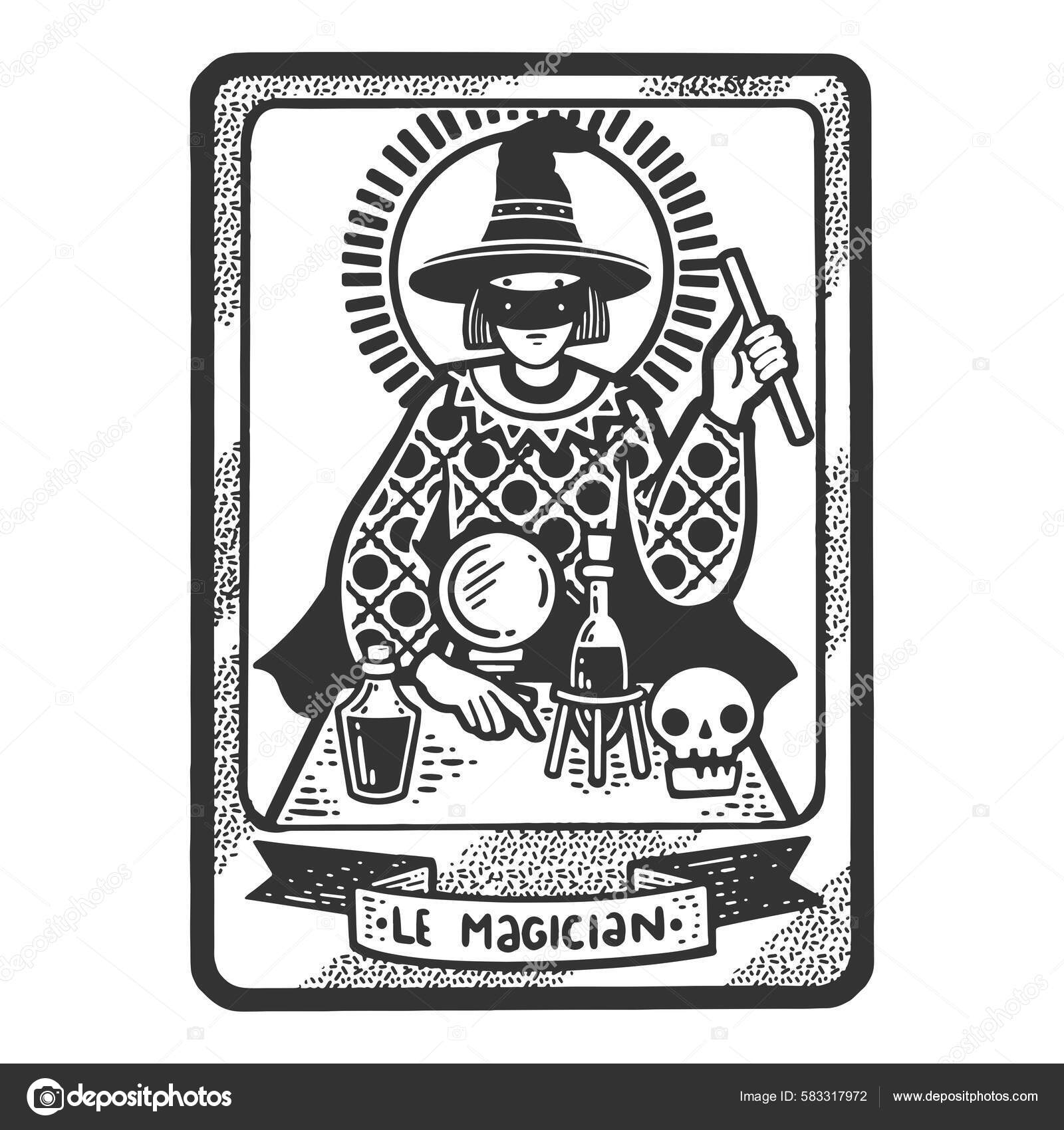 The Magician Tarot Card Design. Digital Download for Tattoo 