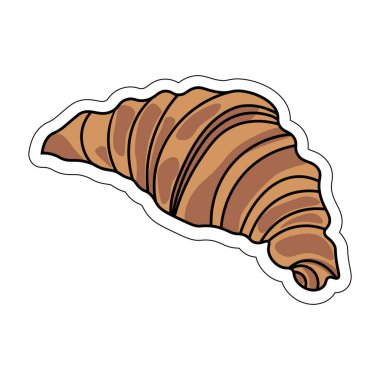 Ana hatlı vektör puf böreği kruvasanı.