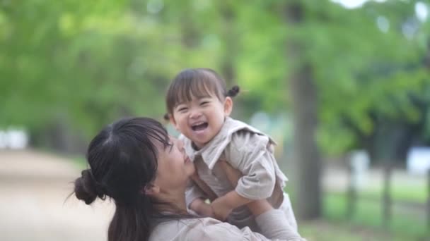 Sonriente Imagen Padre Hijo — Vídeos de Stock