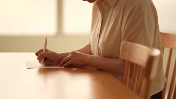 Obraz Kobiety Piszącej List — Wideo stockowe