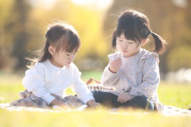 Children having a picnic 