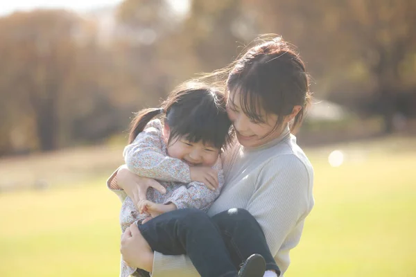 Genitore Sorridente Figlio — Foto Stock