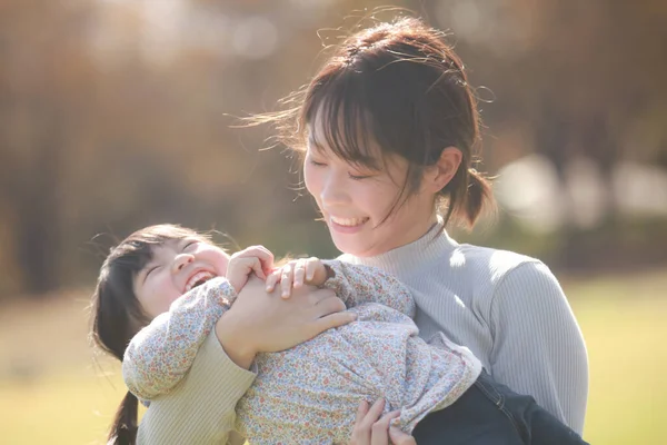 Genitore Sorridente Figlio — Foto Stock