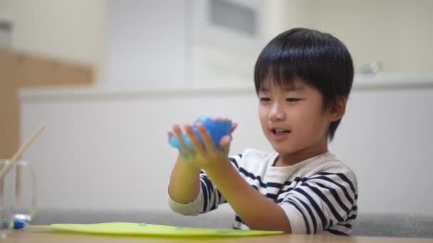 Αγόρι Που Παίζει Γλίτσα — Αρχείο Βίντεο