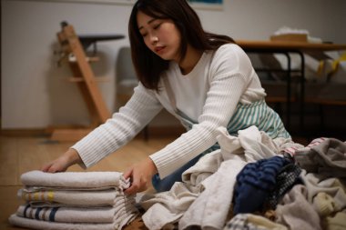 Woman tired of housework 