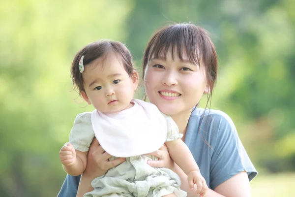 Genitore Sorridente Figlio — Foto Stock