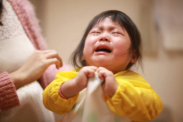 Girl Who Hates Meal Apron — Stock Photo, Image