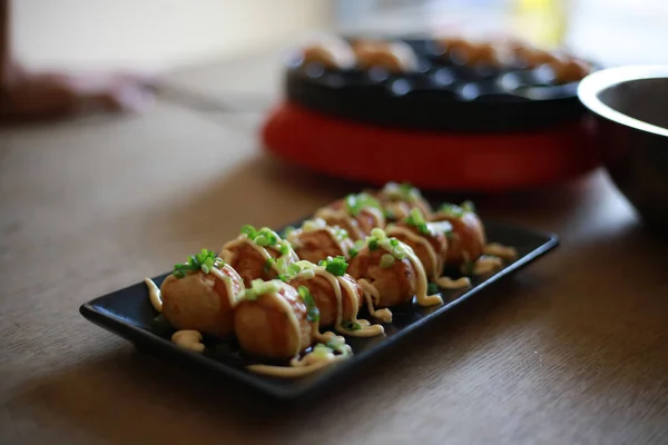 Evde yapılan takoyaki resmi