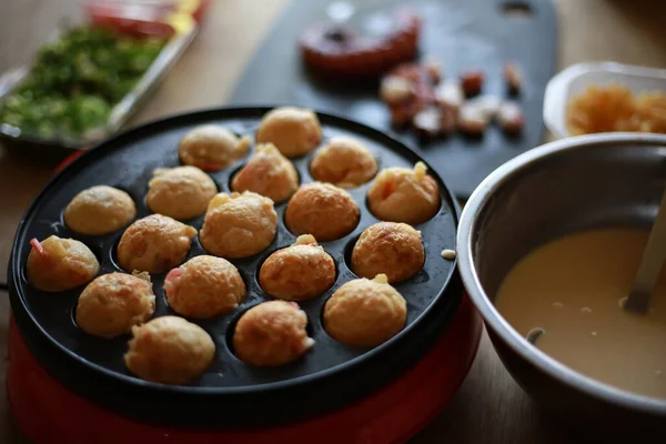 Imagem Takoyaki Feita Casa — Fotografia de Stock