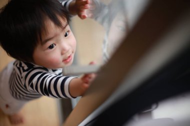 Sevimli küçük Asya çocuk portre