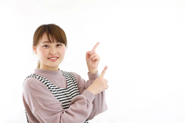 Young Beautiful Asian Woman Studio Background — Stock Photo, Image