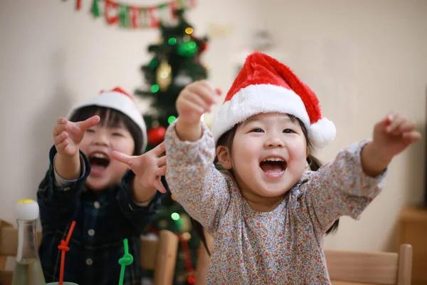 Imagem Crianças Felizes Com Natal — Fotografia de Stock