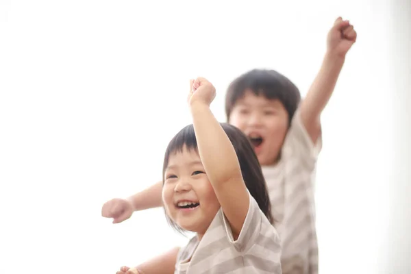 Азіатський Маленький Хлопчик Дівчинка Грають Разом — стокове фото