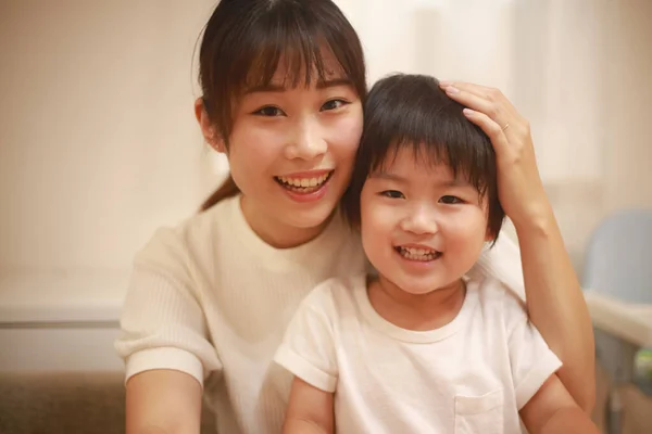 Portrait Asian Mother Her Son — Stock Photo, Image