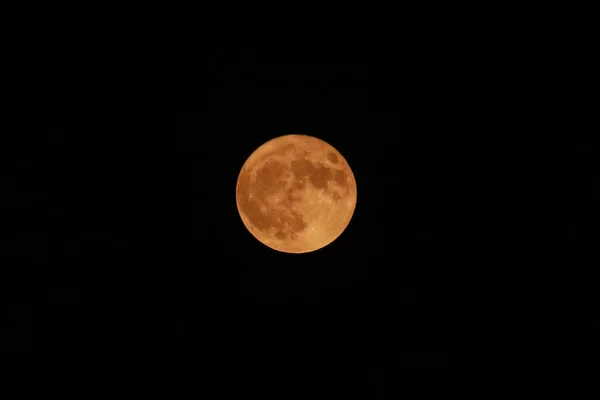 Księżyc Nocnym Niebie Tle Natury — Zdjęcie stockowe