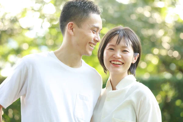 Portrait Mignon Asiatique Couple — Photo