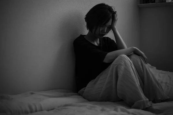 Portrait Depressed Woman Crying — Stock Photo, Image