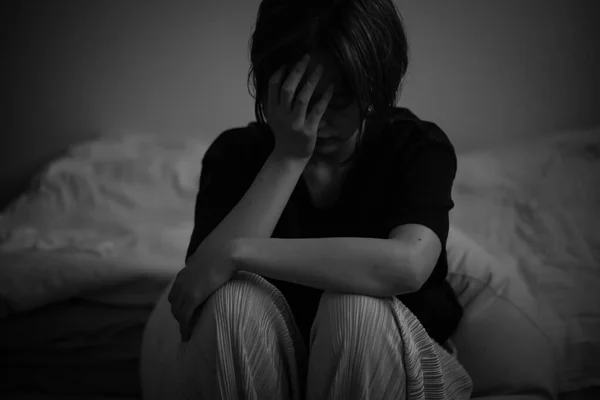 Retrato Mujer Deprimida Llorando —  Fotos de Stock