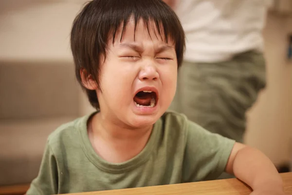 Image Crying Asian Boy — Stock Photo, Image